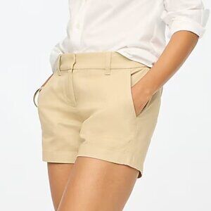 J. Crew 5" Classic Comfortable Cotton Chino Shorts Khaki Size 12/L NWOT